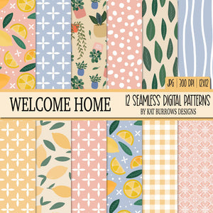 Seamless Pattern: Welcome Home