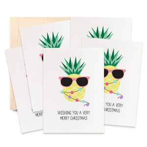Set of 5 - Pineapple Greeting Cards by mumandmehandmadedesigns- An Australian Online Stationery and Card Shop