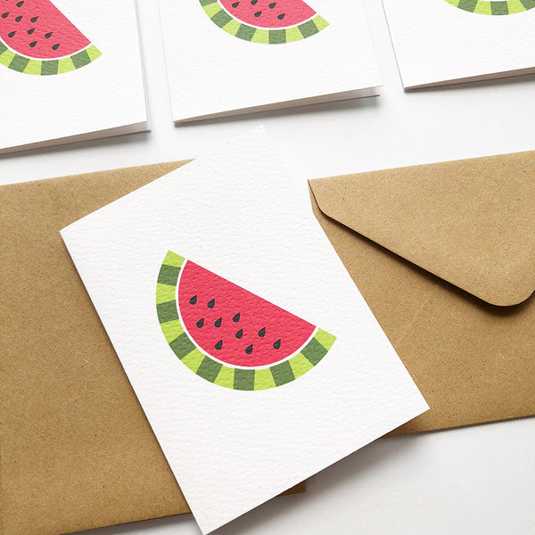 Set of 4 - Mini - Watermelon Mini Gift Cards by mumandmehandmadedesigns- An Australian Online Stationery and Card Shop