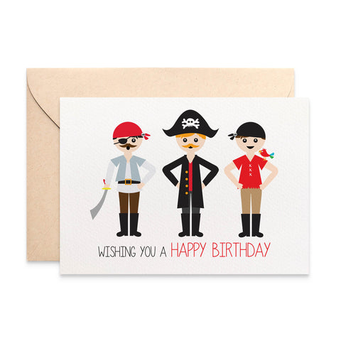 Pirates Greeting Card by mumandmehandmadedesigns- An Australian Online Stationery and Card Shop