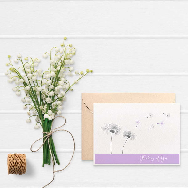 Dandelions in the Wind Greeting Card by mumandmehandmadedesigns- An Australian Online Stationery and Card Shop