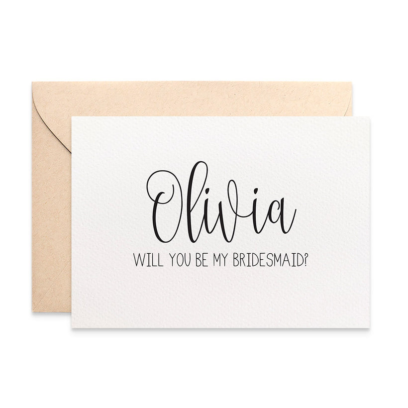 Personalised Bridal Party Cards