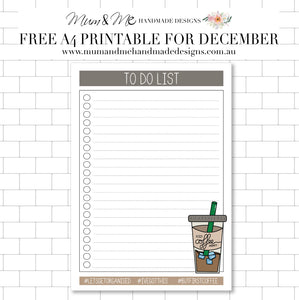 FREE PRINTABLE FOR DECEMBER - TO DO LIST (ICED COFFEE ADDICT)