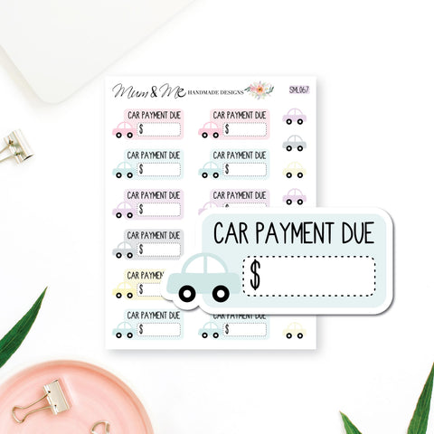 Stickers - Car Payment Due