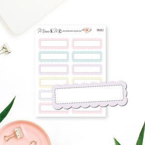 Stickers - Scalloped Boxes