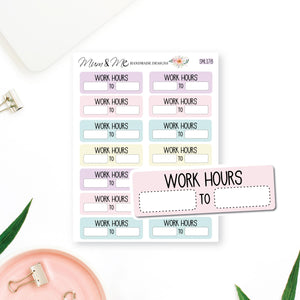 Stickers: Work Hours 2