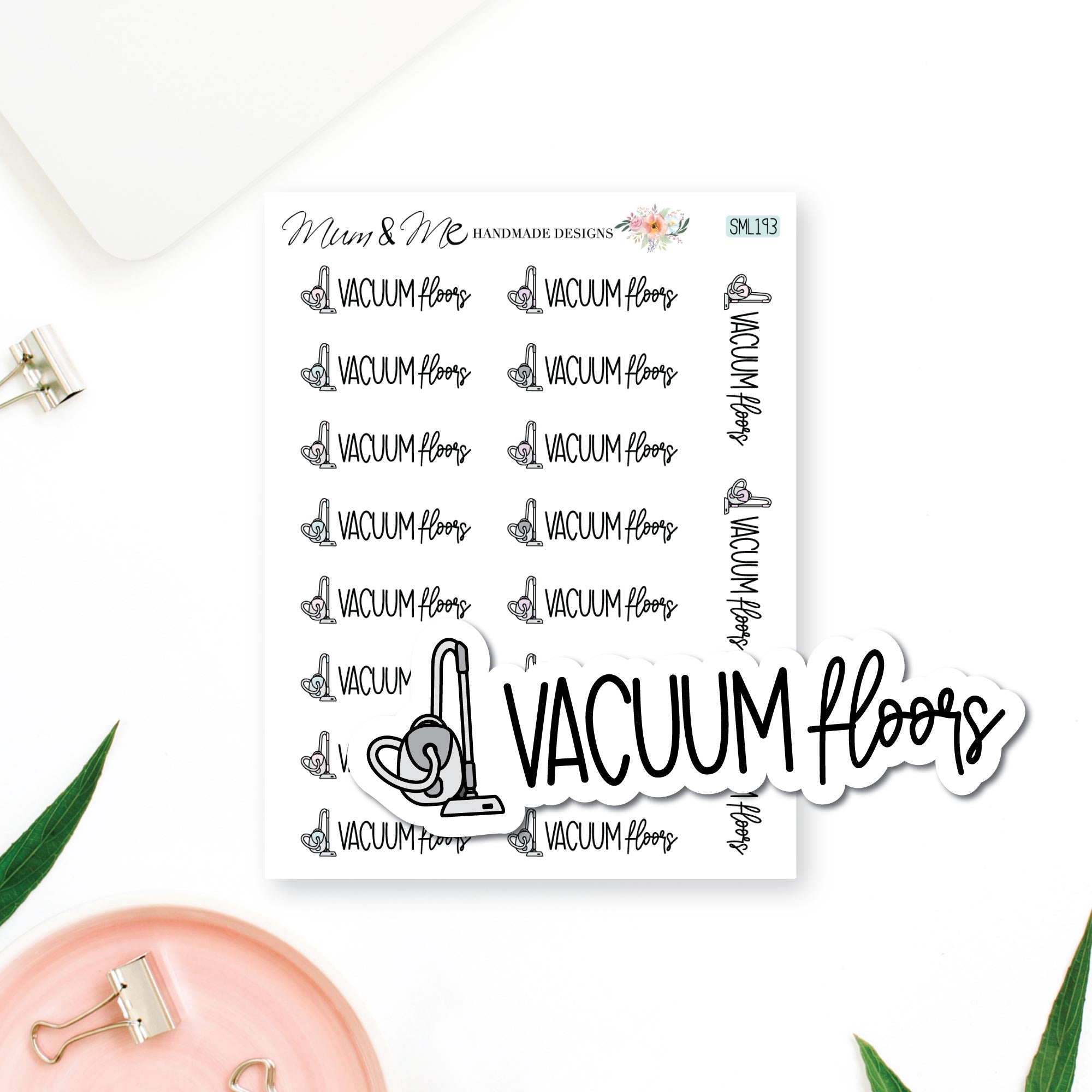Stickers:  Vacuum Floors