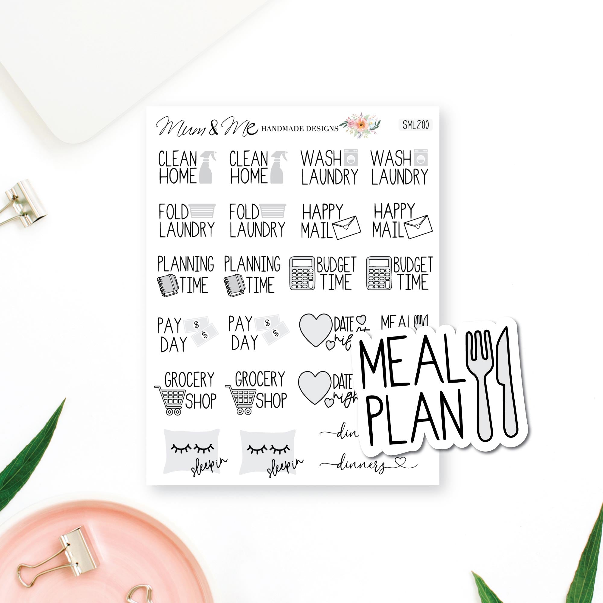 Stickers: Assorted Script Icons