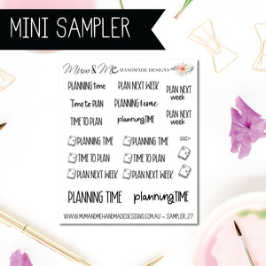 Mini Sampler: Planning Time Script Icons