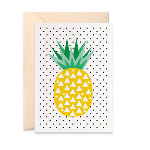 Geometric Pineapple - Spotty Greeting Card by mumandmehandmadedesigns- An Australian Online Stationery and Card Shop