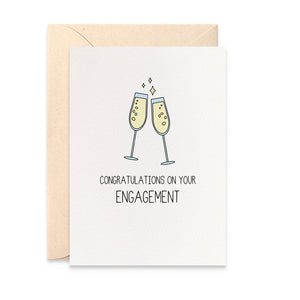 Glasses of Champagne Greeting Card by mumandmehandmadedesigns- An Australian Online Stationery and Card Shop