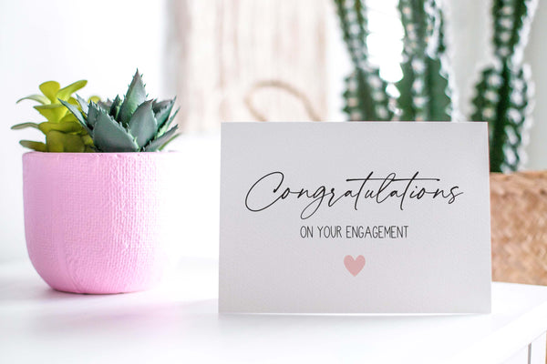 Congratulations Engagement Greeting Card by mumandmehandmadedesigns- An Australian Online Stationery and Card Shop