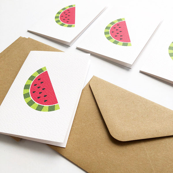 Set of 4 - Mini - Watermelon Mini Gift Cards by mumandmehandmadedesigns- An Australian Online Stationery and Card Shop