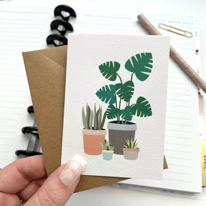 Single (1): MINI Card - Indoor Plants