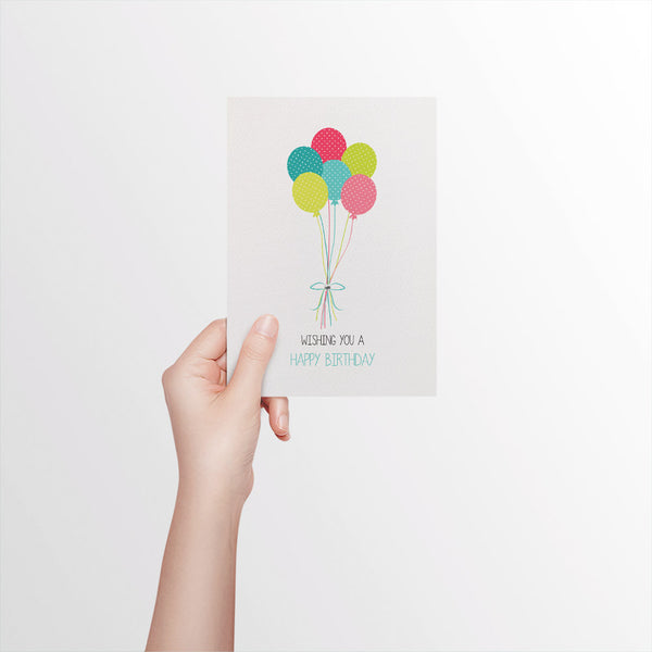 Birthday Balloons Greeting Card by mumandmehandmadedesigns- An Australian Online Stationery and Card Shop