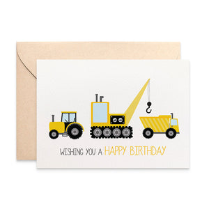 Construction Time Greeting Card by mumandmehandmadedesigns- An Australian Online Stationery and Card Shop