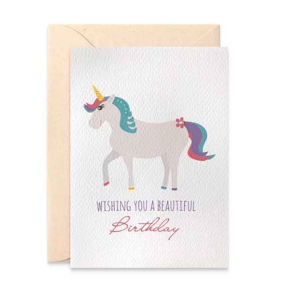Unicorn Greeting Card by mumandmehandmadedesigns- An Australian Online Stationery and Card Shop