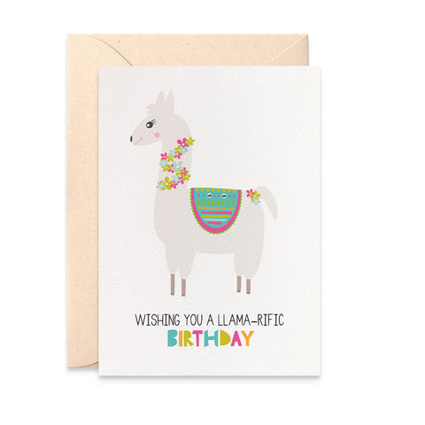 Llama Greeting Card by mumandmehandmadedesigns- An Australian Online Stationery and Card Shop