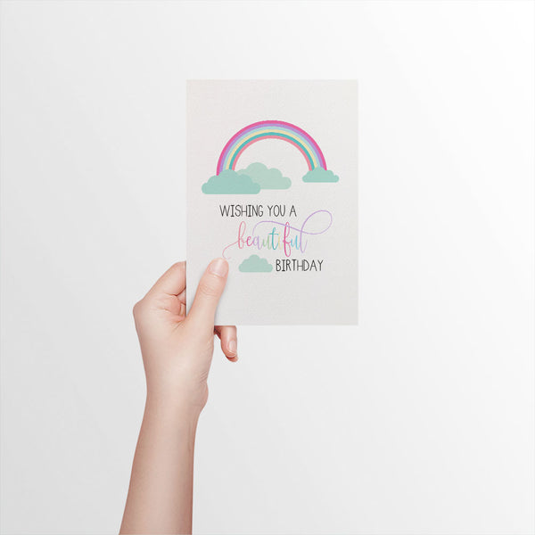 Rainbow Greeting Card by mumandmehandmadedesigns- An Australian Online Stationery and Card Shop