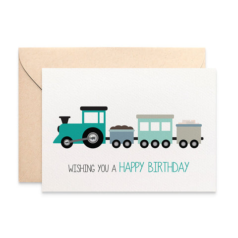 Train Greeting Card by mumandmehandmadedesigns- An Australian Online Stationery and Card Shop