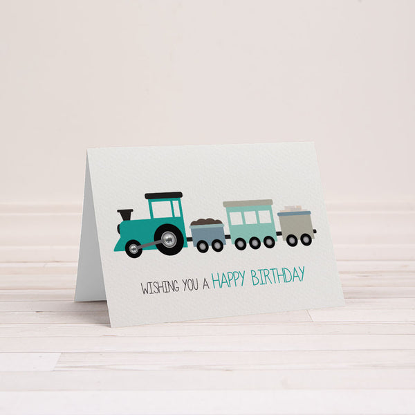 Train Greeting Card by mumandmehandmadedesigns- An Australian Online Stationery and Card Shop