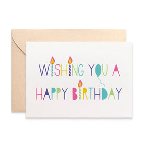 Bright Birthday Candles Greeting Card by mumandmehandmadedesigns- An Australian Online Stationery and Card Shop