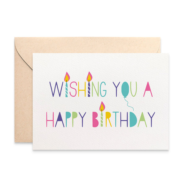 Bright Birthday Candles Greeting Card by mumandmehandmadedesigns- An Australian Online Stationery and Card Shop