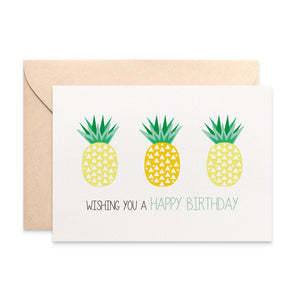 Geometric Pineapples Greeting Card by mumandmehandmadedesigns- An Australian Online Stationery and Card Shop
