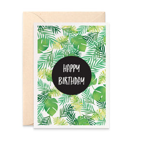 Tropical Leaves Greeting Card by mumandmehandmadedesigns- An Australian Online Stationery and Card Shop