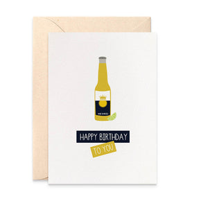 Beer with Lime Greeting Card by mumandmehandmadedesigns- An Australian Online Stationery and Card Shop