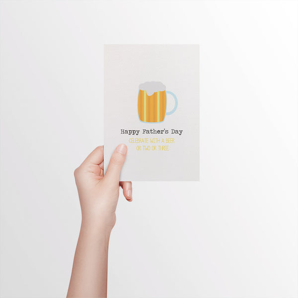 Beer Mug Greeting Card by mumandmehandmadedesigns- An Australian Online Stationery and Card Shop