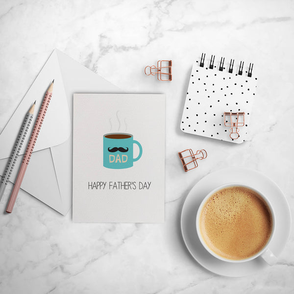 Hot Coffee Mug Greeting Card by mumandmehandmadedesigns- An Australian Online Stationery and Card Shop