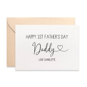 Personalised 1st Father's Day Greeting Card by mumandmehandmadedesigns- An Australian Online Stationery and Card Shop