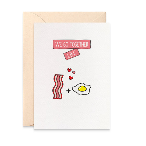 Bacon and Eggs Greeting Card by mumandmehandmadedesigns- An Australian Online Stationery and Card Shop