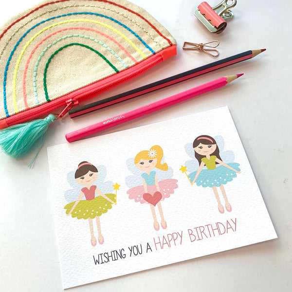 Set of 3 - Girl Greeting Cards by mumandmehandmadedesigns- An Australian Online Stationery and Card Shop