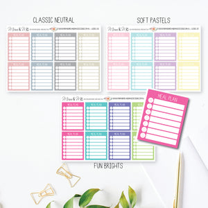Stickers - Meal Plan Tracker