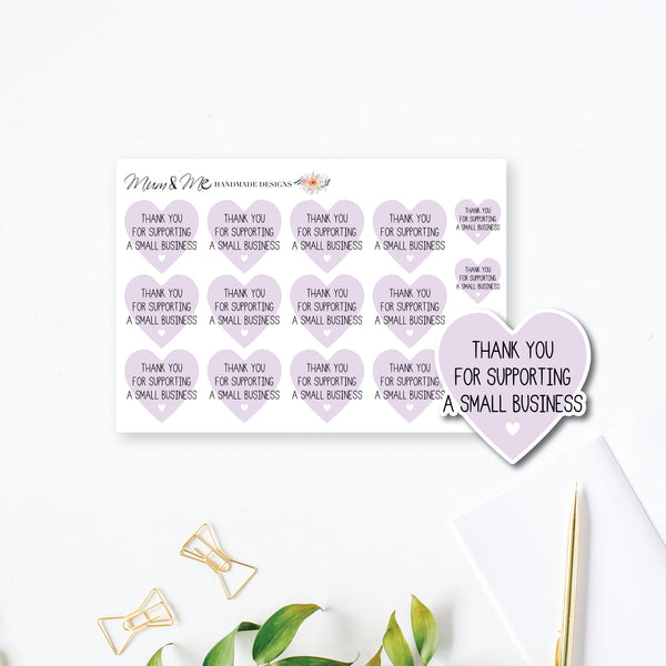 Stickers - Small Business Thank You-Planner Stickers by Mum and Me Handmade Designs - An Australian Online Stationery, Planner Stickers and Card Shop