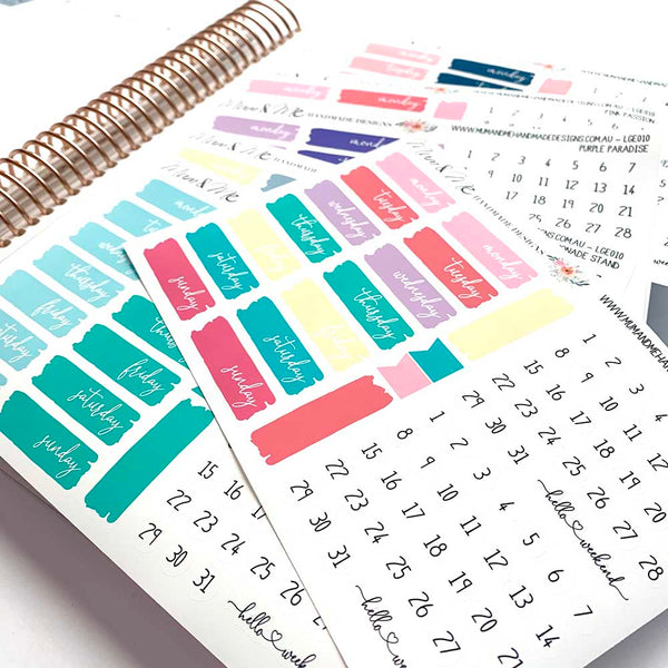 Stickers - Date Covers-Planner Stickers by Mum and Me Handmade Designs - An Australian Online Stationery, Planner Stickers and Card Shop