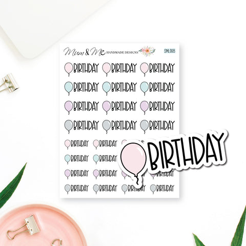 Stickers - Birthday Script Icon