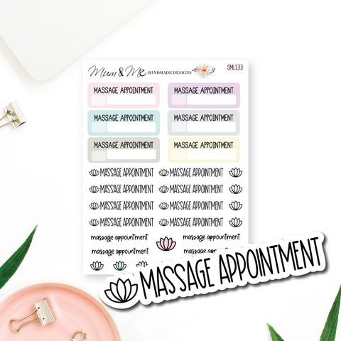 Stickers: Massage Appointment