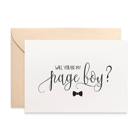 Page Boy Script Greeting Card by mumandmehandmadedesigns- An Australian Online Stationery and Card Shop