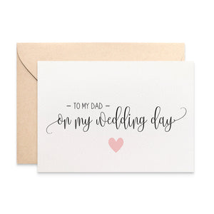 To My Dad Script Greeting Card by mumandmehandmadedesigns- An Australian Online Stationery and Card Shop